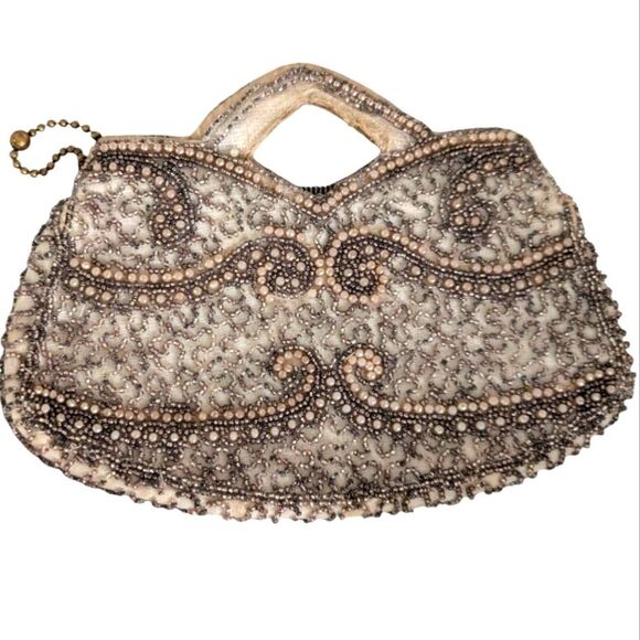 Vintage Handbags - Vintage Antique‎ Art Deco Hand Beaded Evening Clutch Belgium